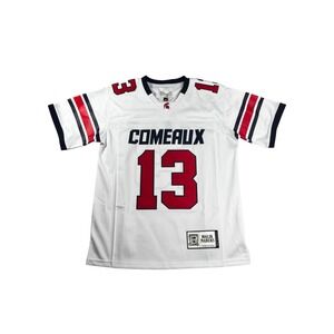 Authentic Classics Malik Nabers Comeaux High School Football Jersey White M NWT